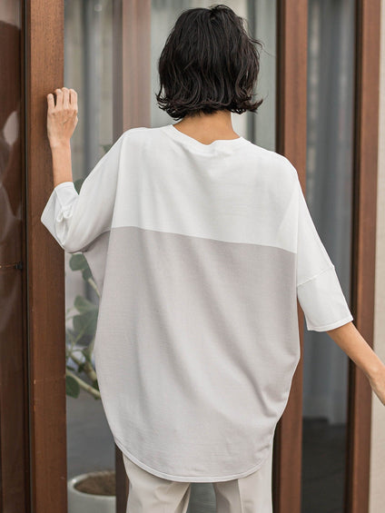 【WEB限定】バイカラーニット≪手洗い可能≫