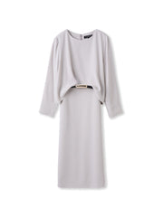 アチェローザバックサテンジョーゼットワンピース