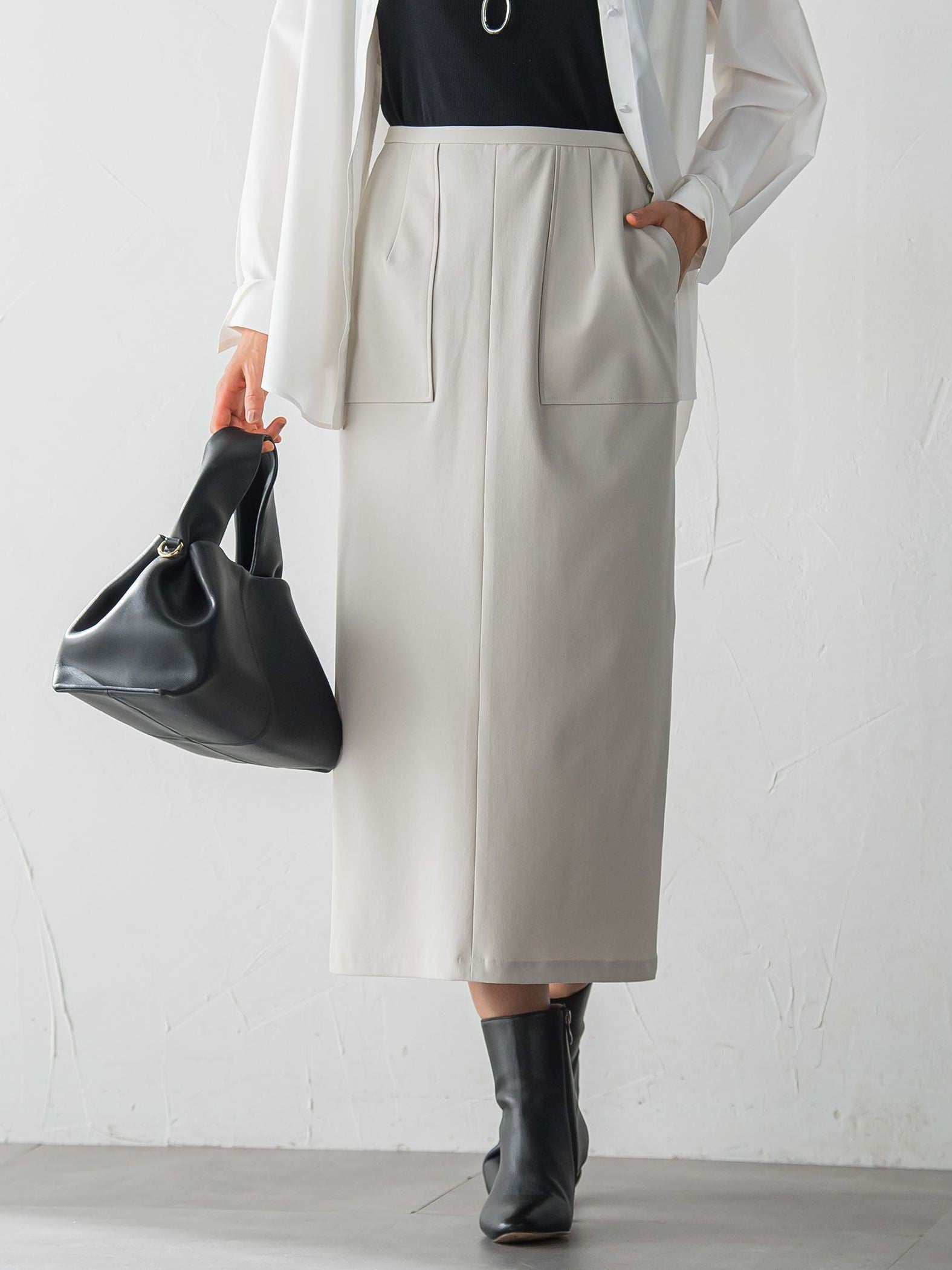 【WEB限定】Active Beautyナロースカート≪洗濯機で洗える≫