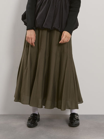 シルキーローンウエストプリーツスカート≪手洗い可能≫