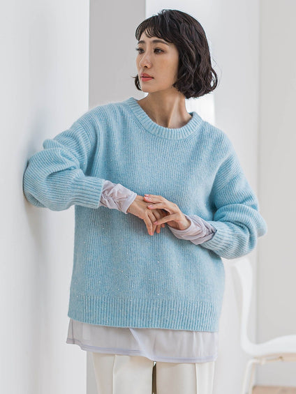 モヘヤスパンコールニット