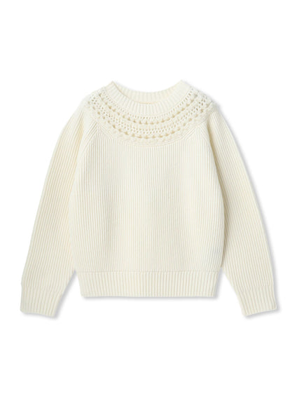 透かし編みノルディックガラニット