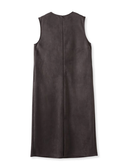 【WEB限定】フェイクスエードワンピース≪洗える≫