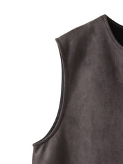 【WEB限定】フェイクスエードワンピース≪洗える≫