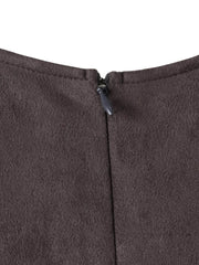 【WEB限定】フェイクスエードワンピース≪洗える≫