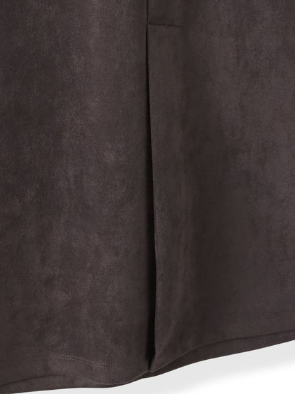 【WEB限定】フェイクスエードワンピース≪洗える≫