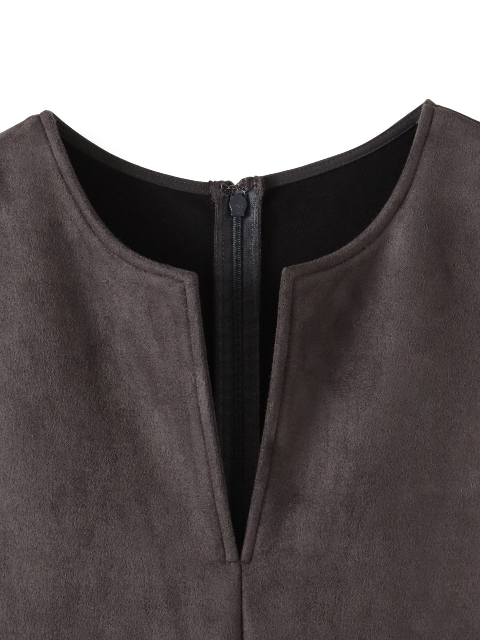 【WEB限定】フェイクスエードワンピース≪洗える≫