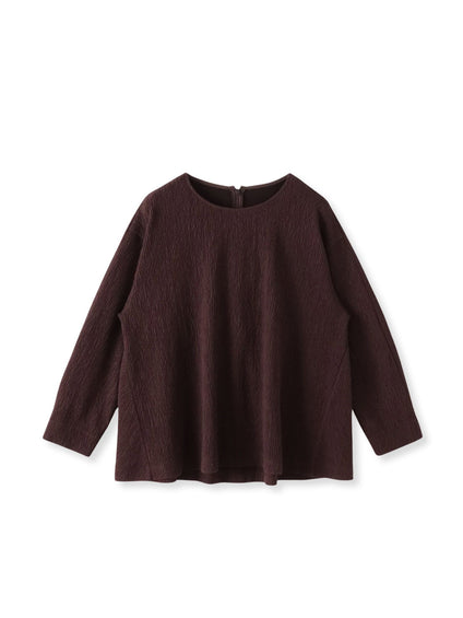 【大きいサイズ】ツブツブジョーゼットカットソー≪洗濯機で洗える≫