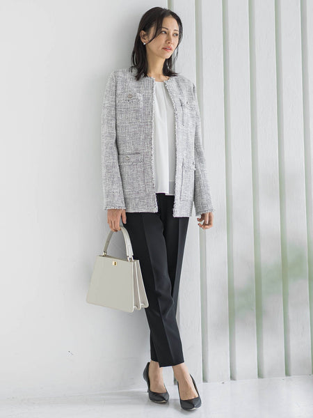 ストレッチツイードミドルジャケット