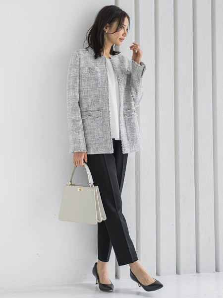 ストレッチツイードミドルジャケット