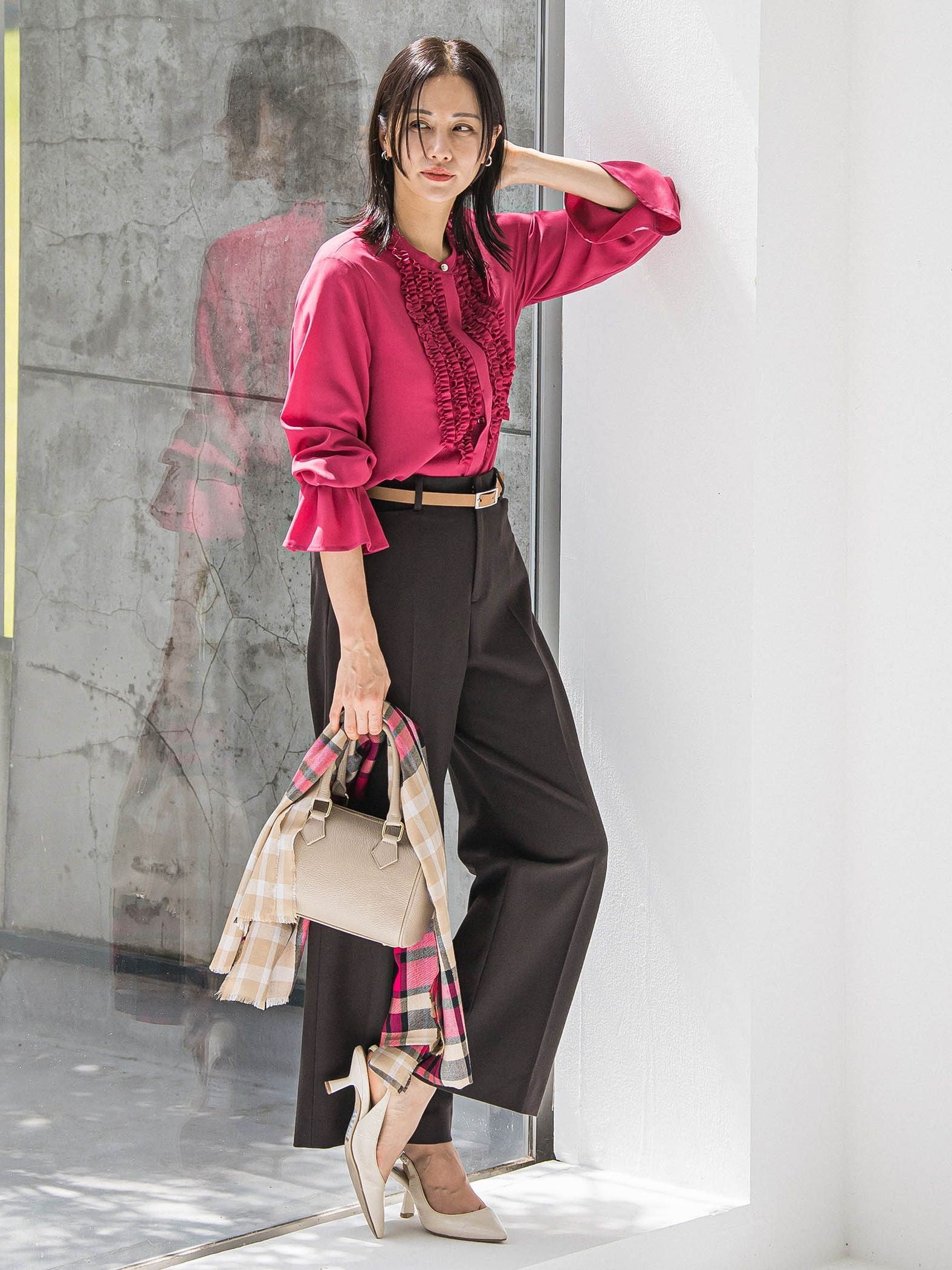 両面起毛ワイドパンツ≪WEB限定13号/洗える/セットアップ対応≫