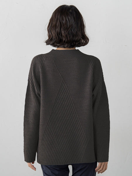 【大きいサイズ】ヘリンボーンニット