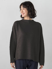 【大きいサイズ】ヘリンボーンニット