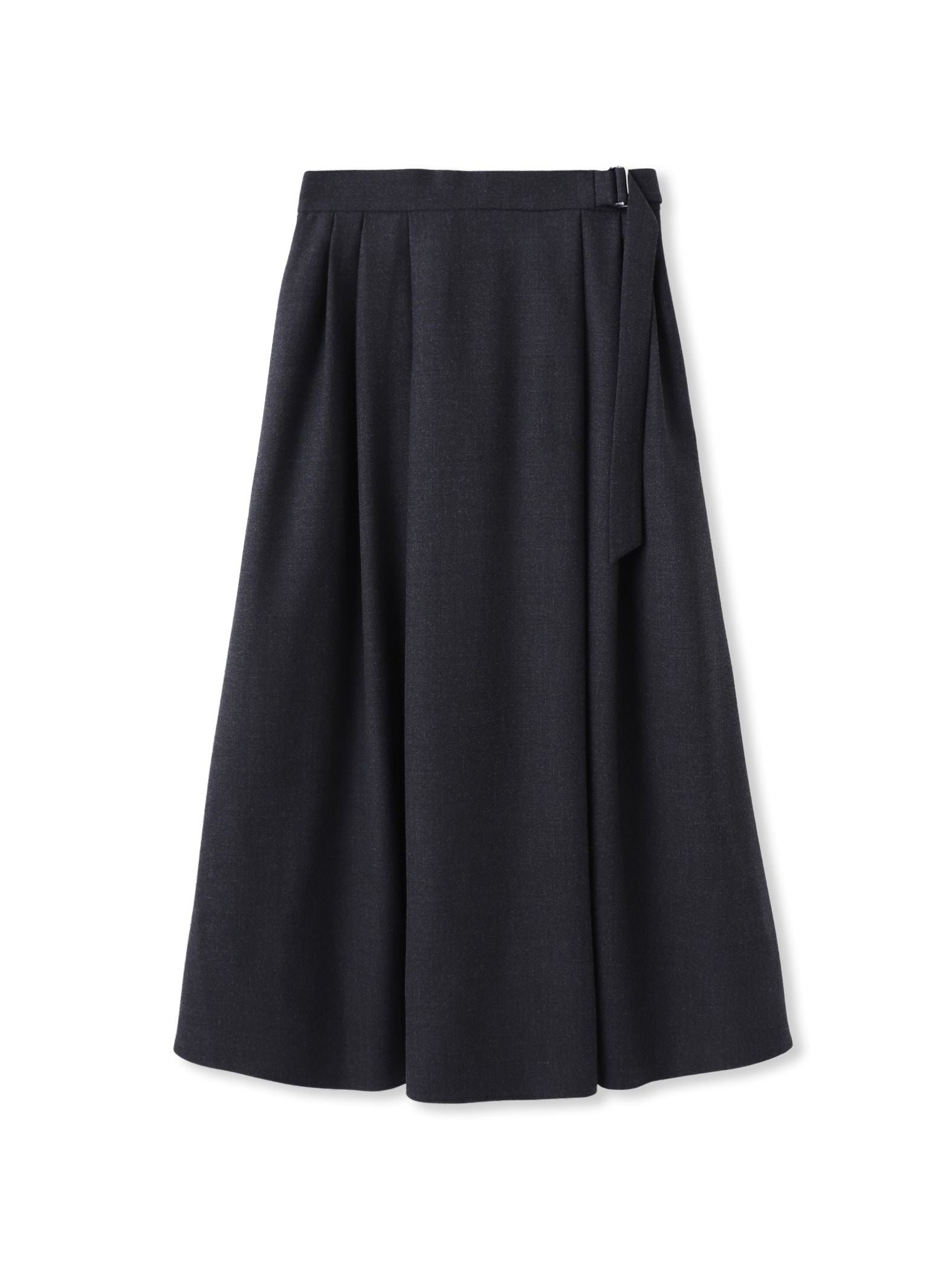 ウールブレンドストレッチフレアスカート≪セットアップ対応/手洗い可能≫