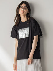 【WEB限定】スクエア箔オーバーサイズTシャツ≪手洗い可能≫
