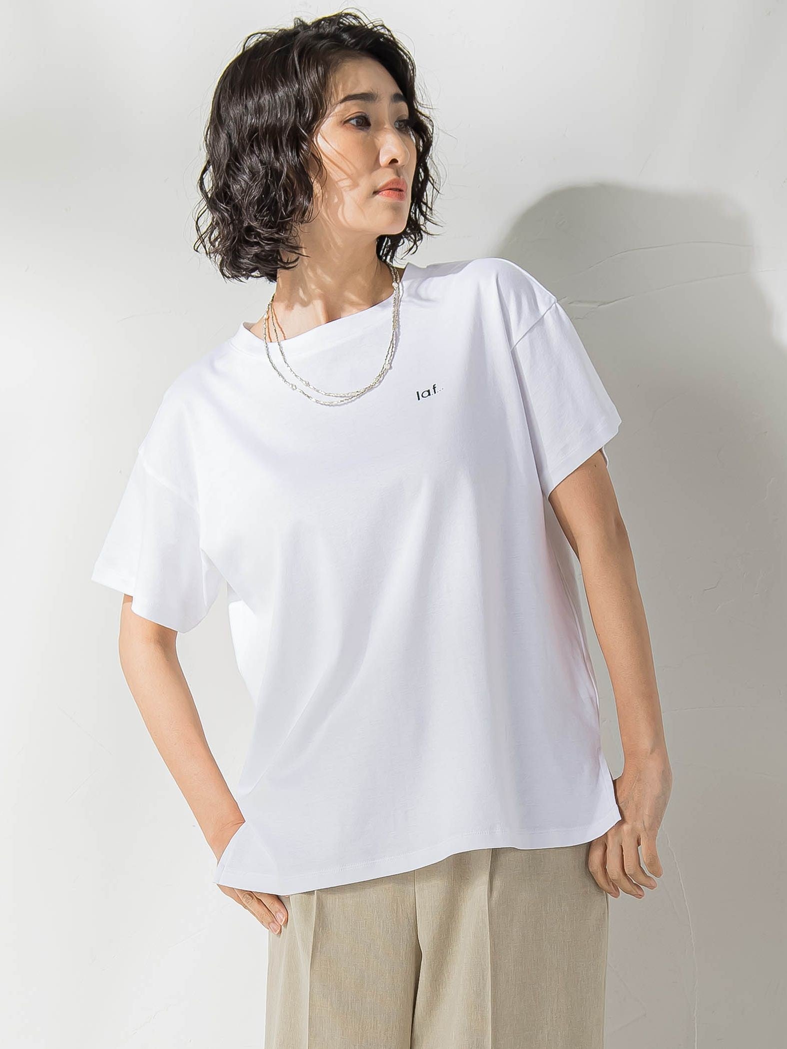 【J Lounge限定】la.f...ロゴTシャツ≪手洗い可能≫