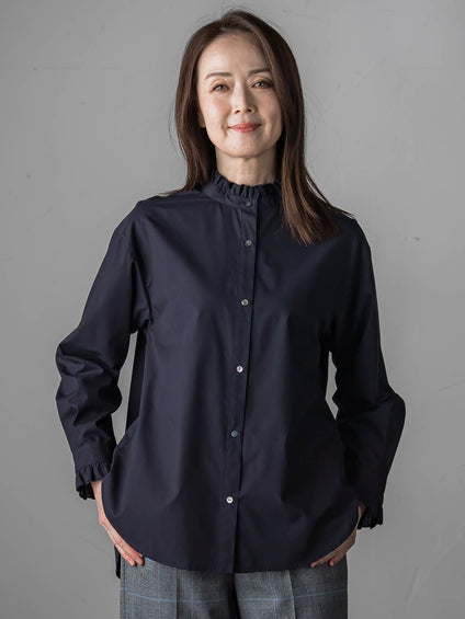 【大きいサイズ】ネックフリルブラウス