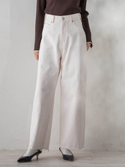 カーブデニムパンツ≪洗濯機で洗える≫