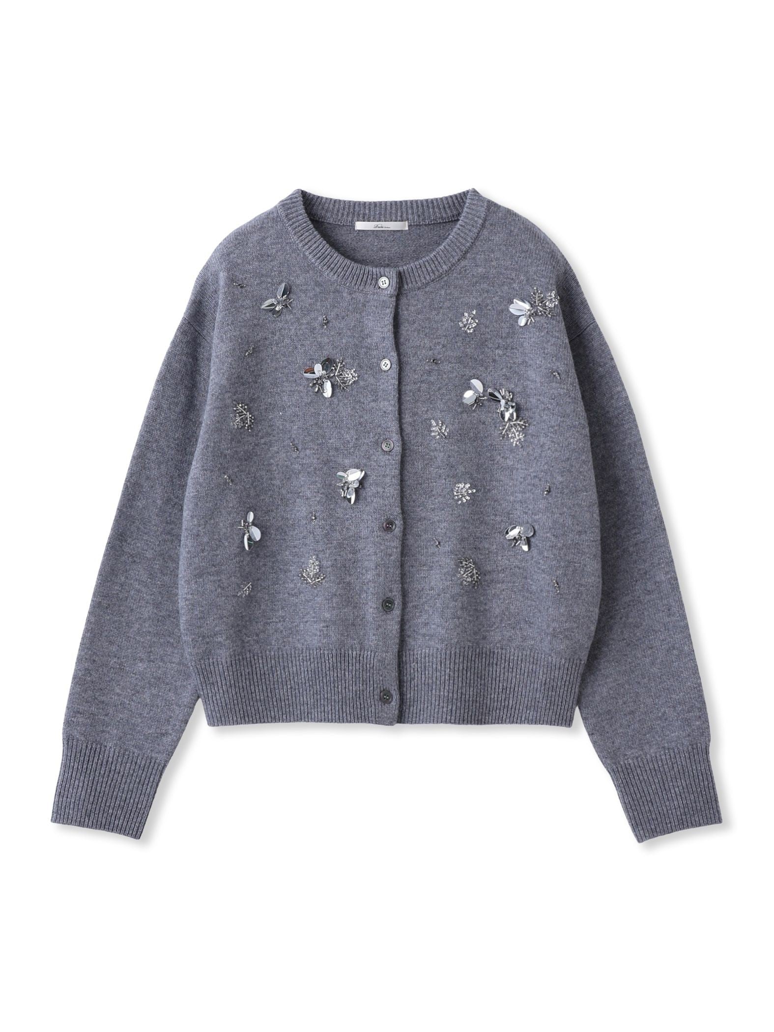 ビジュー刺繍カーディガン≪手洗い可能≫
