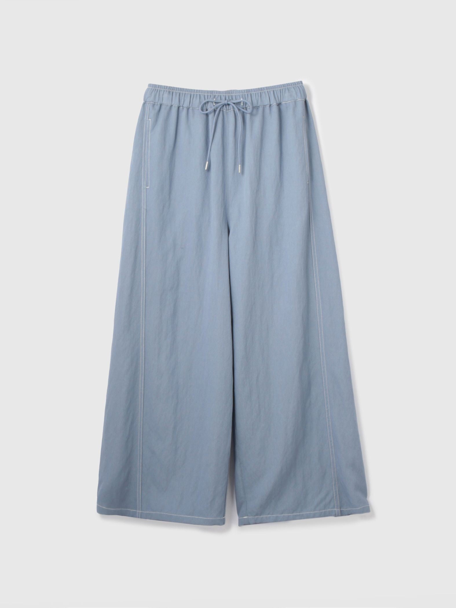 【シーズンレス】ナイロンツイルデニムイージーワイドパンツ