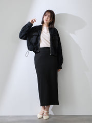 ミドルリブナロースカート≪洗濯機で洗える≫