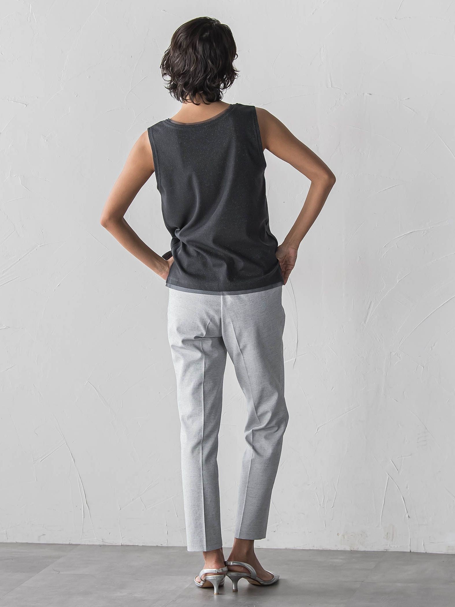 【大きいサイズ】ラメテレコタンクトップ