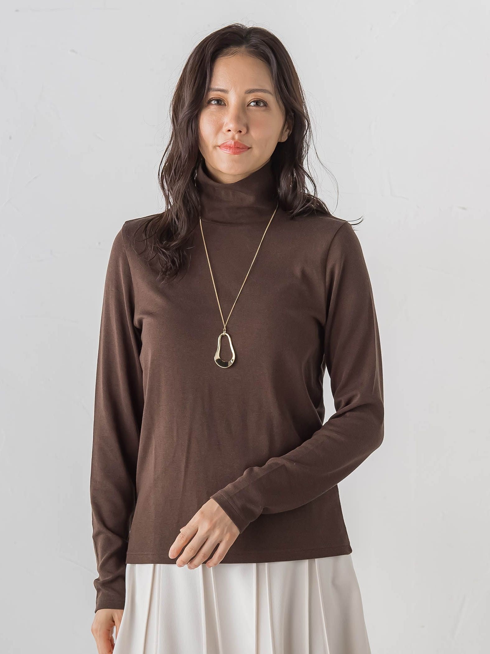 【WEB限定】【Skinea】≪着るスキンケア≫タートルネックカットソー