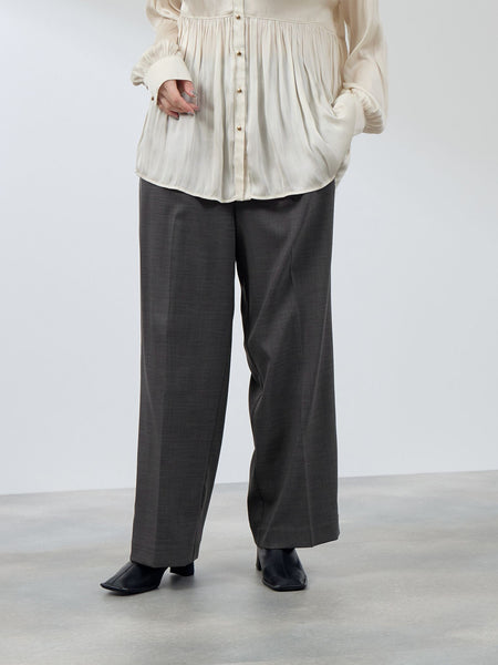 ナチュレッチセンタープレスワイドパンツ≪手洗い可能≫