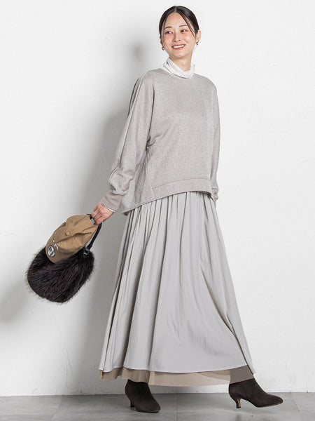 カシミヤシルクシアーラメタートル≪WEB限定カラー/手洗い可能≫