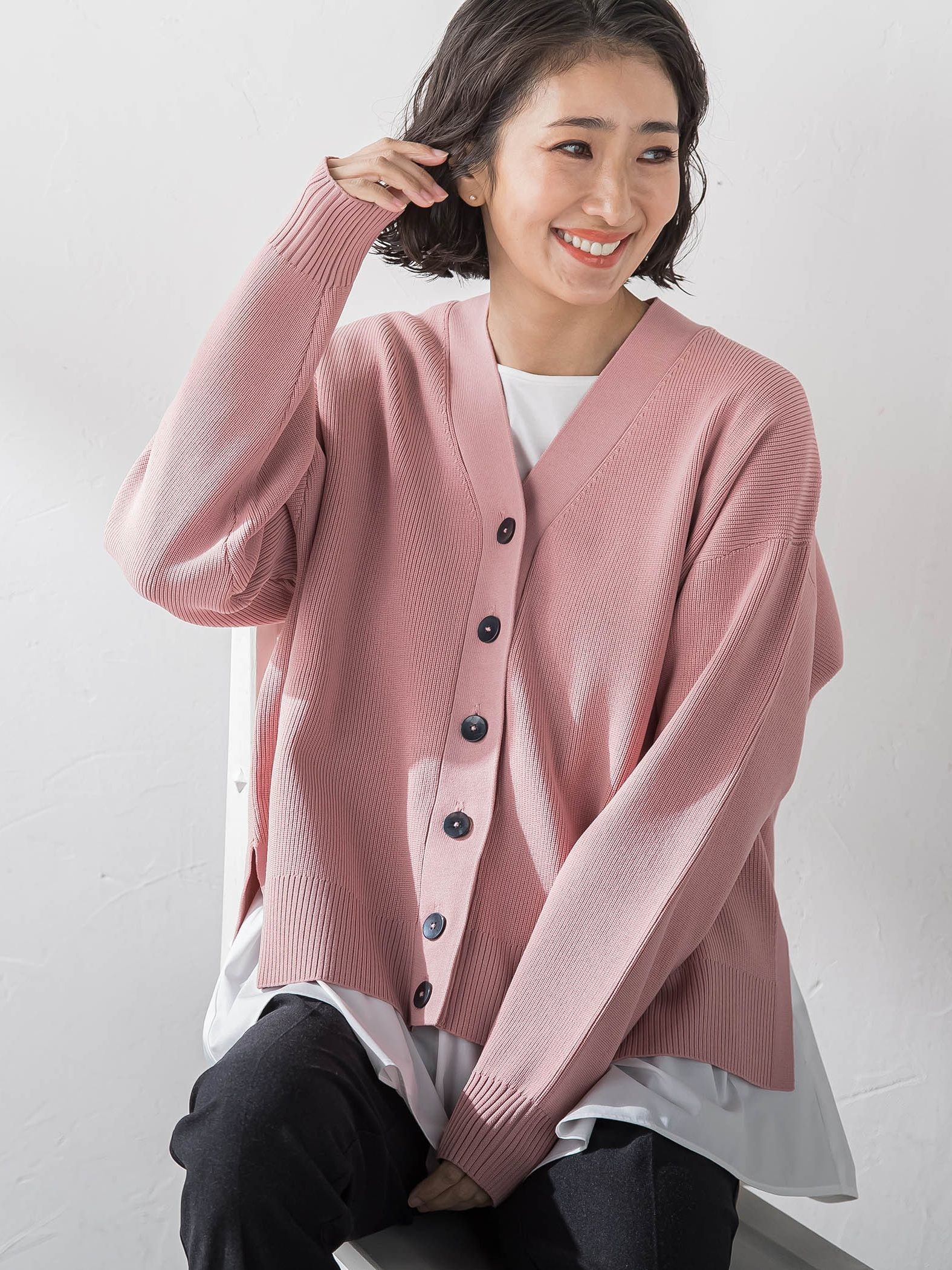 【WEB限定カラーあり】スポンディッシュニットカーディガン