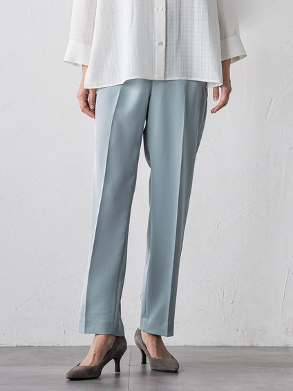 【大きいサイズ】【受注会限定】トリアセチノテーパードパンツ