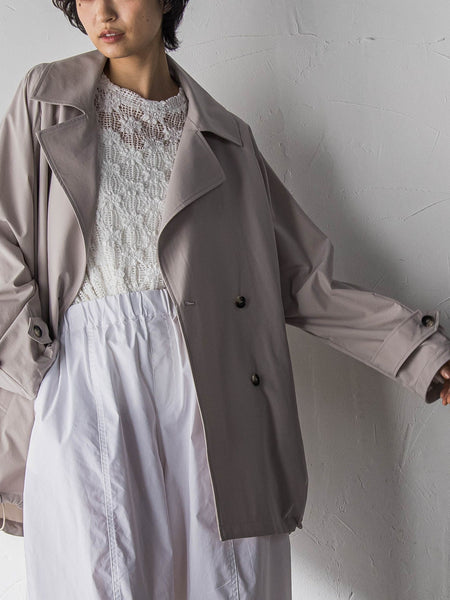 撥水オーバーミドルトレンチコート≪手洗い可能≫