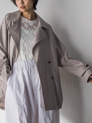 撥水オーバーミドルトレンチコート≪手洗い可能≫