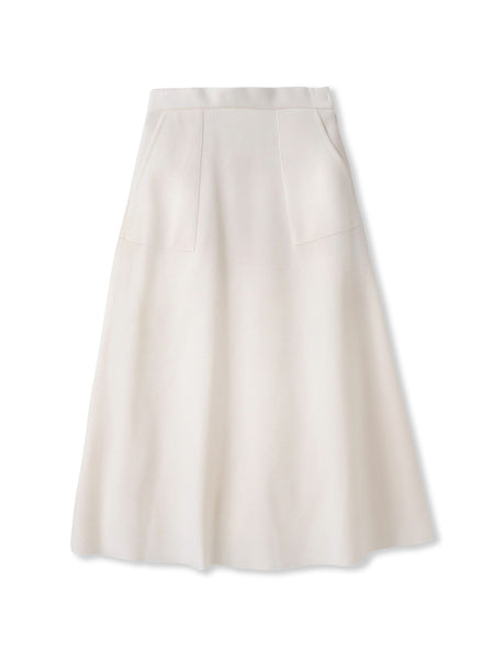 【WEB限定】ライトジャージメルトンスカート≪手洗い可能≫