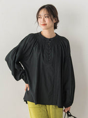 コットンシアーボイルブラウス