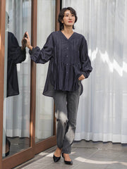 【WEB限定/大きいサイズ】ぐーんと伸びるデニムレギパン≪洗濯機で洗える≫