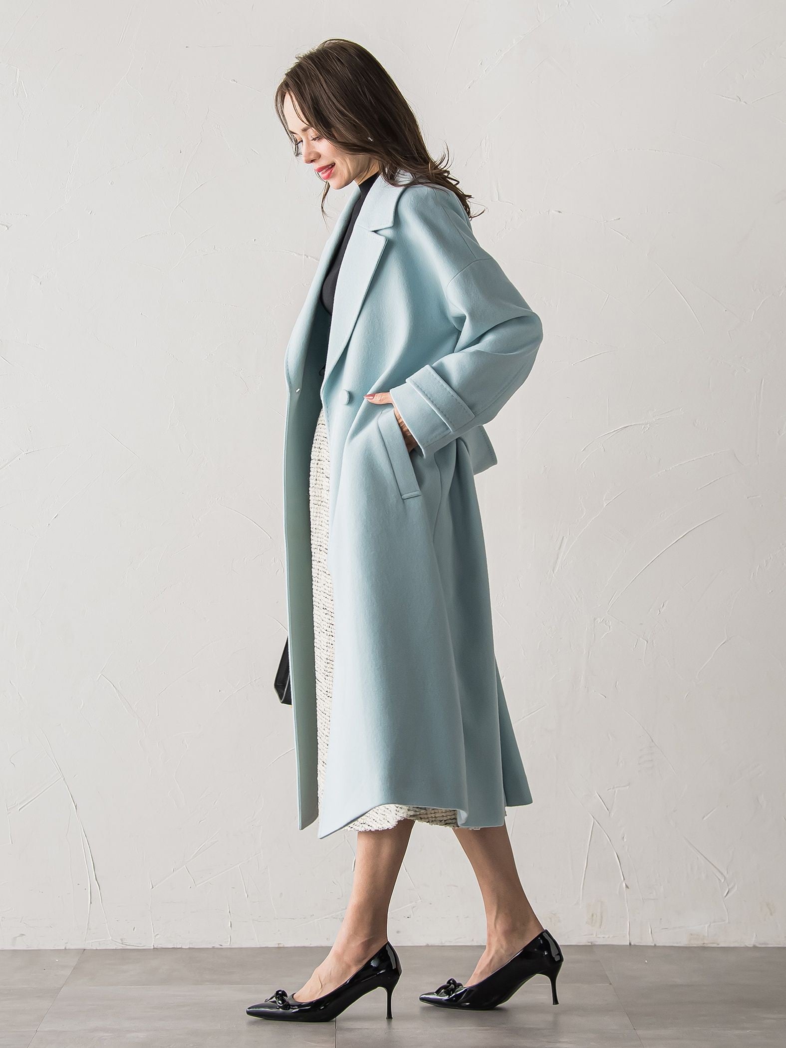 テーラードカラーコート