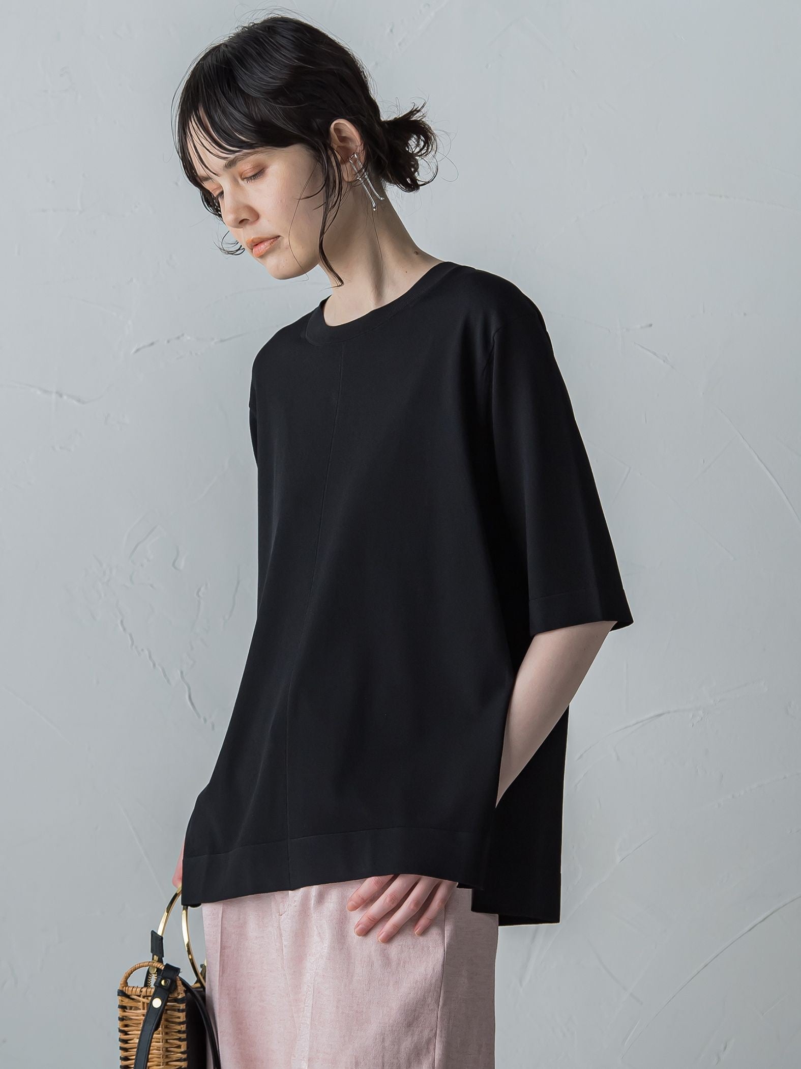 【新色追加/追加生産分入荷】VIS Tシャツニットプルオーバー≪手洗い可能≫