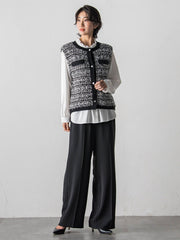 【大きいサイズ】ドレープブロードストレッチブラウス