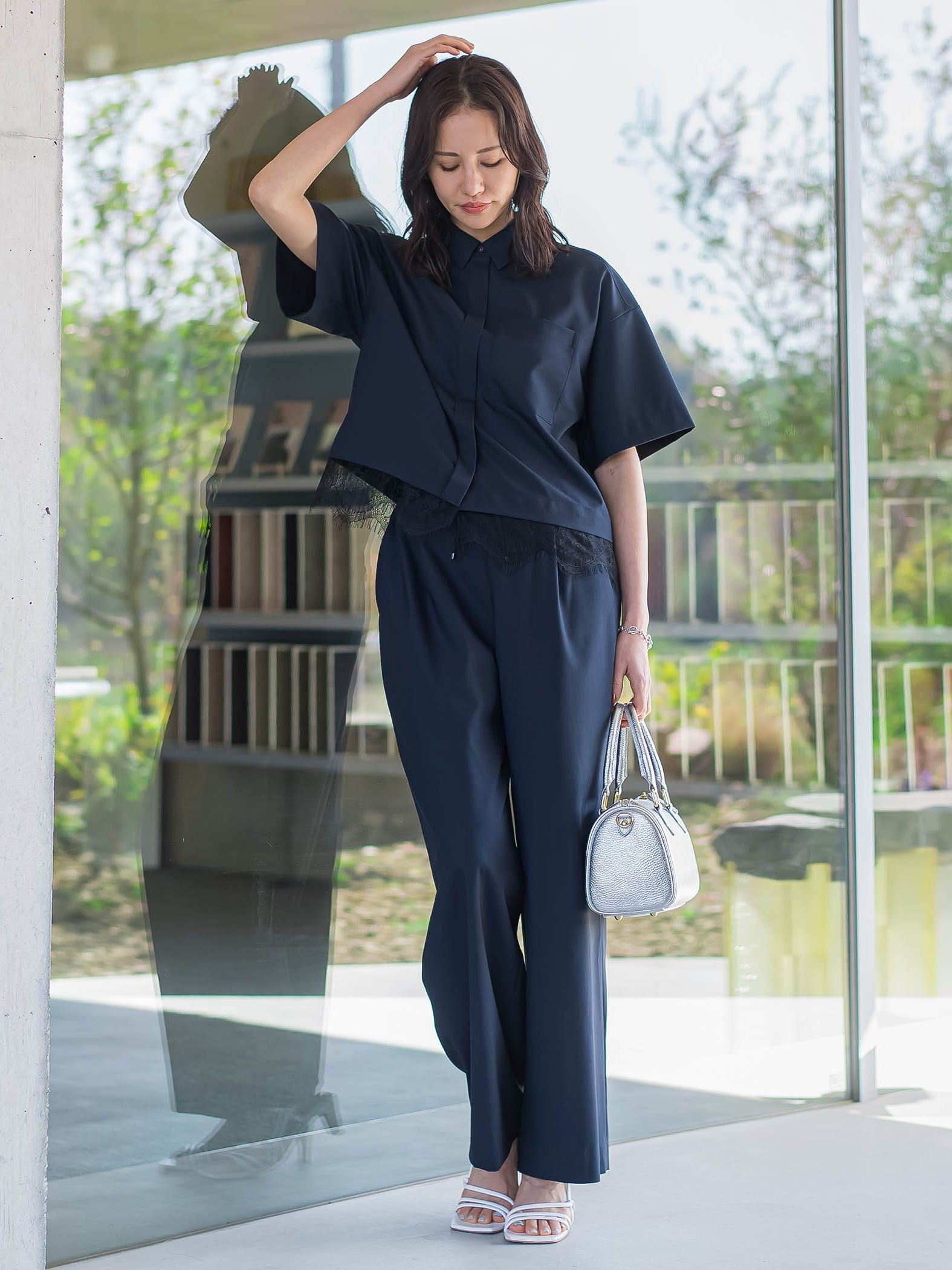 エディター東原妙子×LAUTREAMONT/レースシャツ