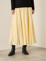 フローイングウールサーキュラースカート