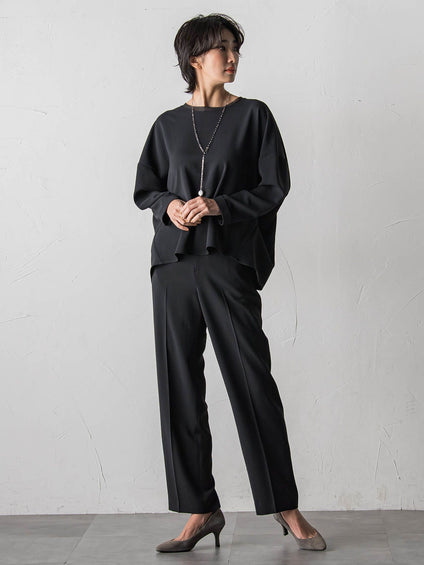 ハイストレッチカルゼストレートパンツ