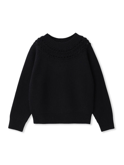 透かし編みノルディックガラニット