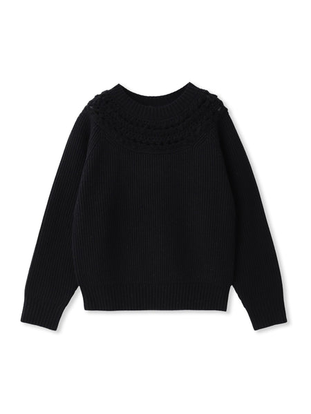 透かし編みノルディックガラニット