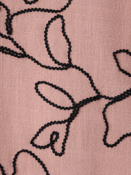 ボタニカル刺繍サイドリボンショートベスト