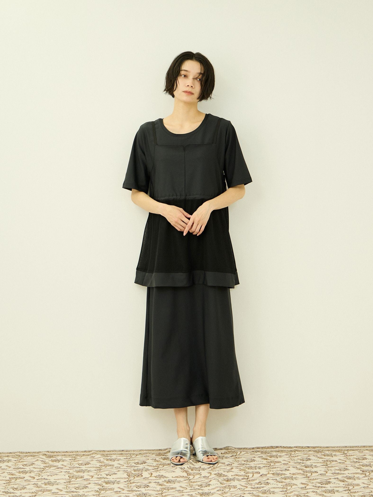 【アンサンブル】UVカットジャージワンピース ビスチェセット