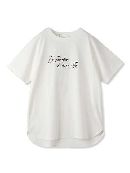 ハンドメッセージ刺繍ロゴTシャツ≪洗濯機で洗える≫