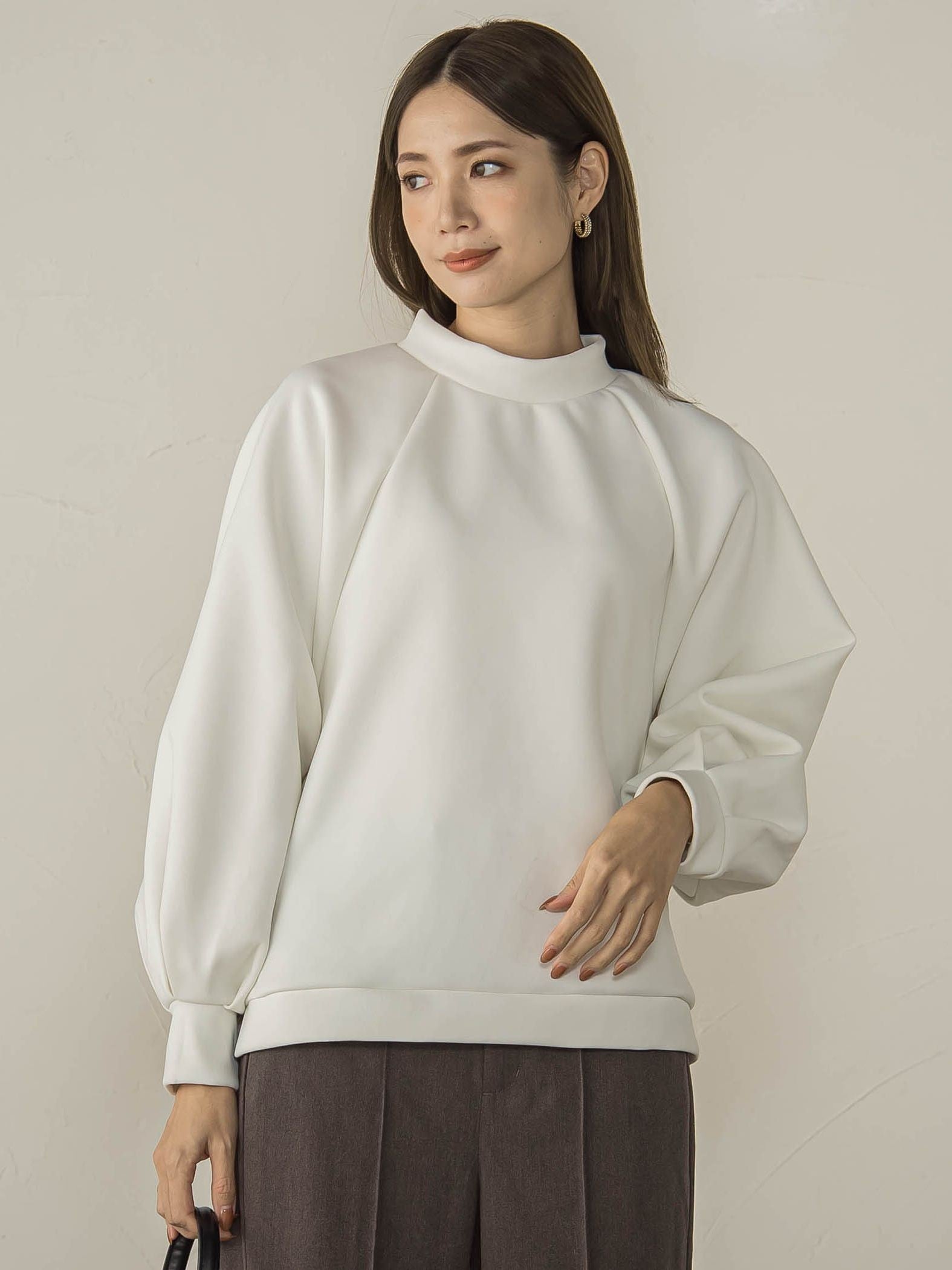 ダンボールモックネックプルオーバー≪手洗い可能≫