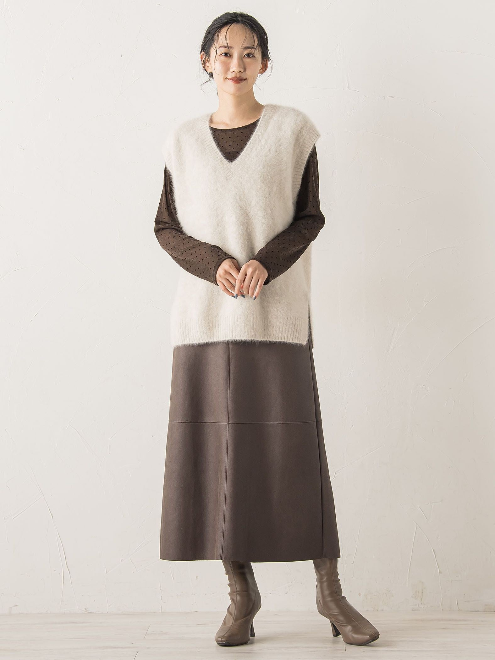 ラメフロッキードットプルオーバー≪手洗い可能≫