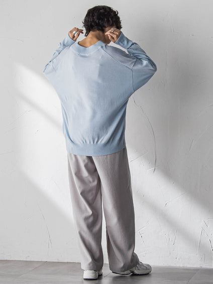 【新色追加】Vネックコクーンニットプルオーバー≪手洗い可能≫